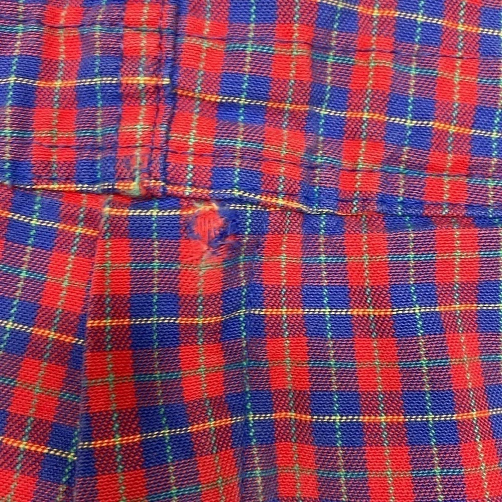 OshKosh B’Gosh Vintage Plaid Shortalls Overalls